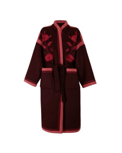 Antik Batik x Cabana Winnie Coat, Burgundy