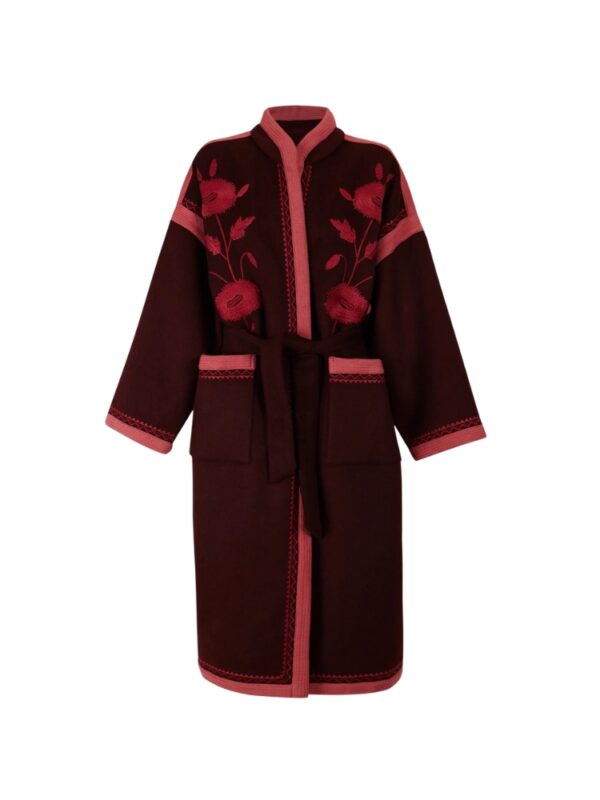 Antik Batik x Cabana Winnie Coat, Burgundy