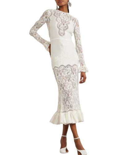 white lace rehearsal dress