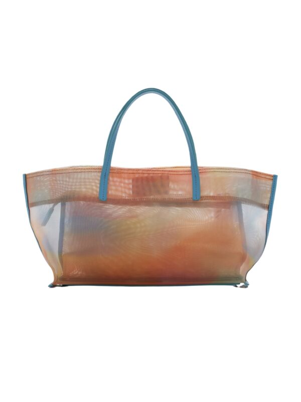 STAUD Christos Mini Printed-Mesh Tote Bag