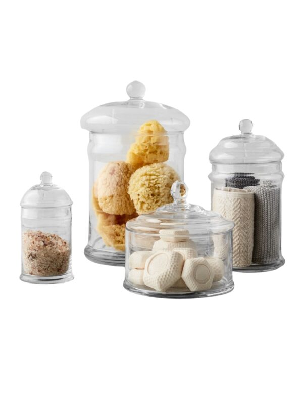 bathroom storage jars