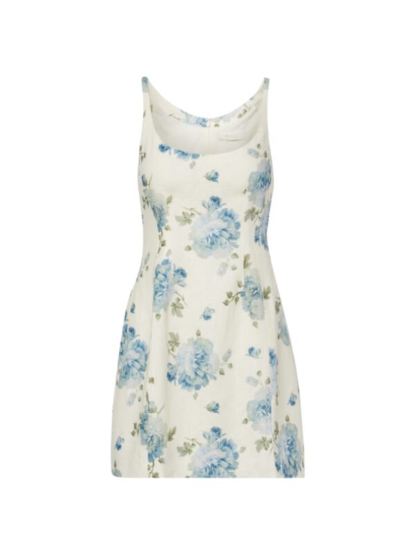 blue floral mini sundress