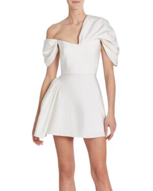 white rehearsal dinner dress