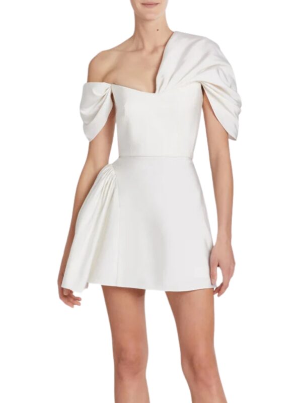 white rehearsal dinner dress