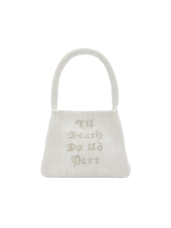 till death do us part white bridal bag