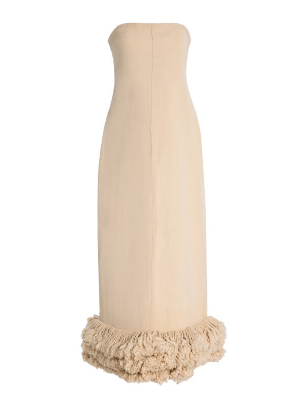 Exclusive Ireti Fringed Cotton Maxi Dress