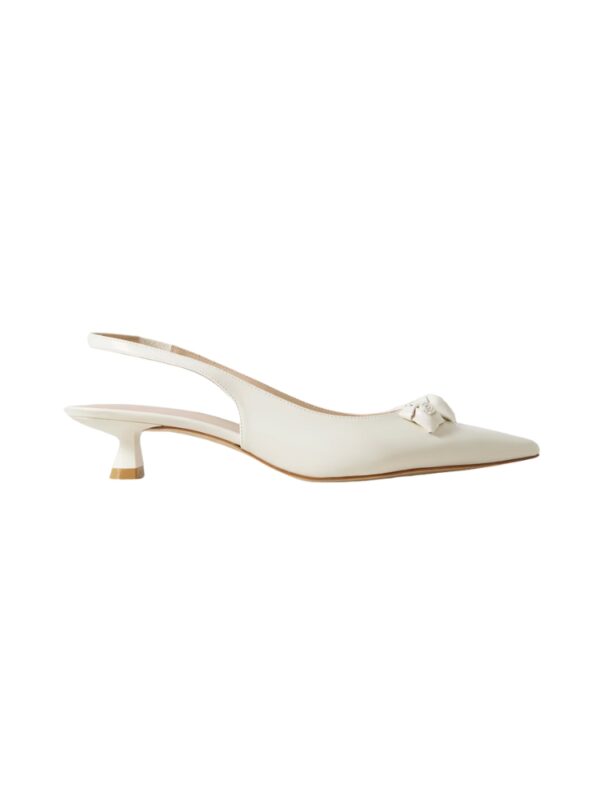 white bow heel