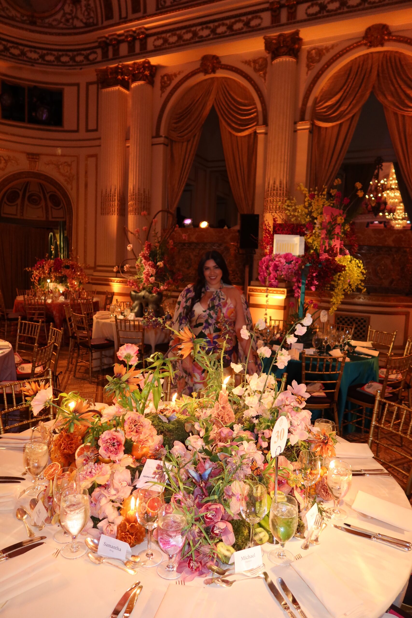 NYBG orchid show 2025 dinner table