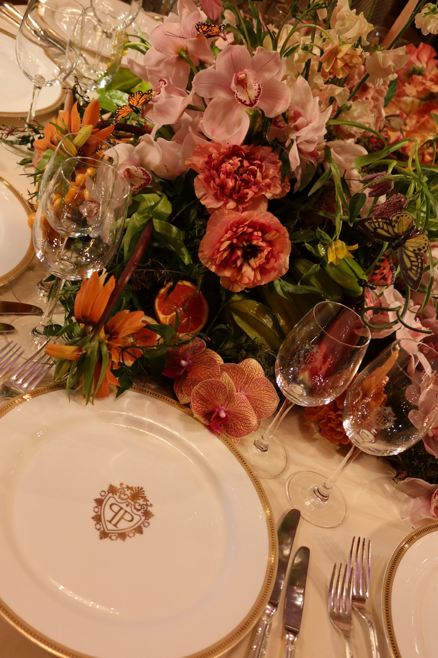 florals at NYBG Orchid Dinner 2025