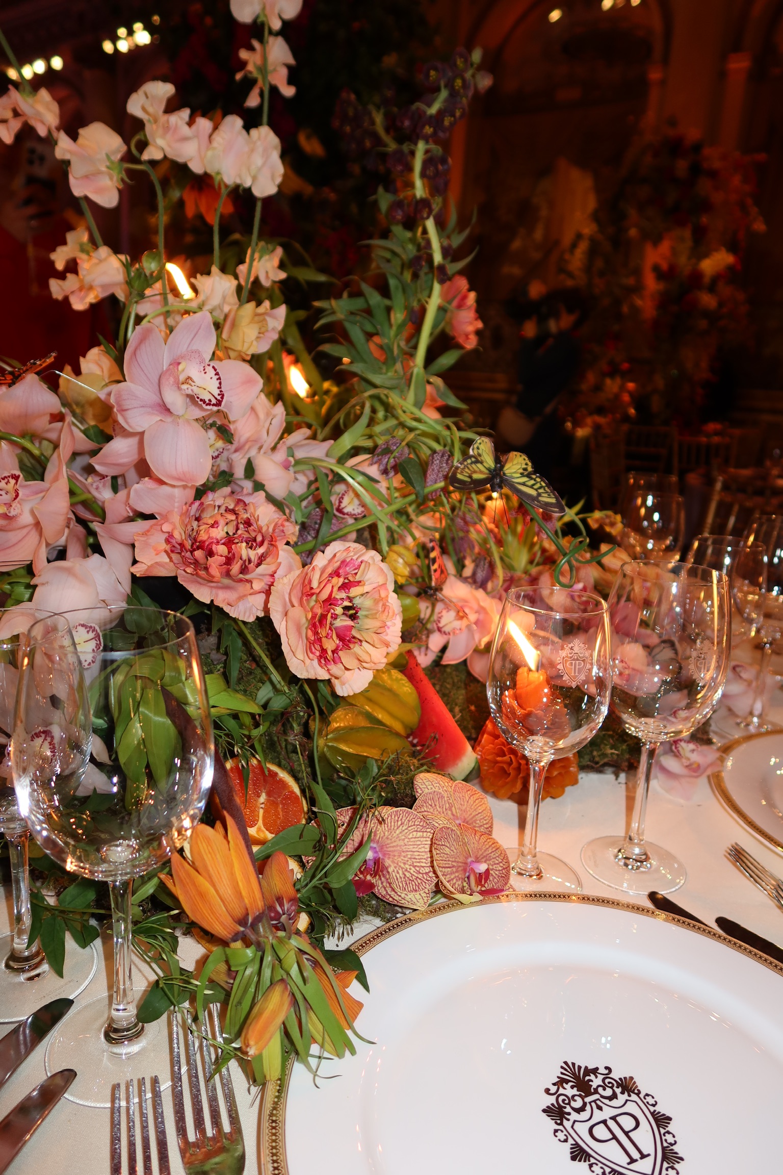 NYBG orchid show 2025 dinner table